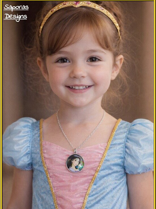Other - Silver Tone Princess Jasmine Theme Necklace For Girls